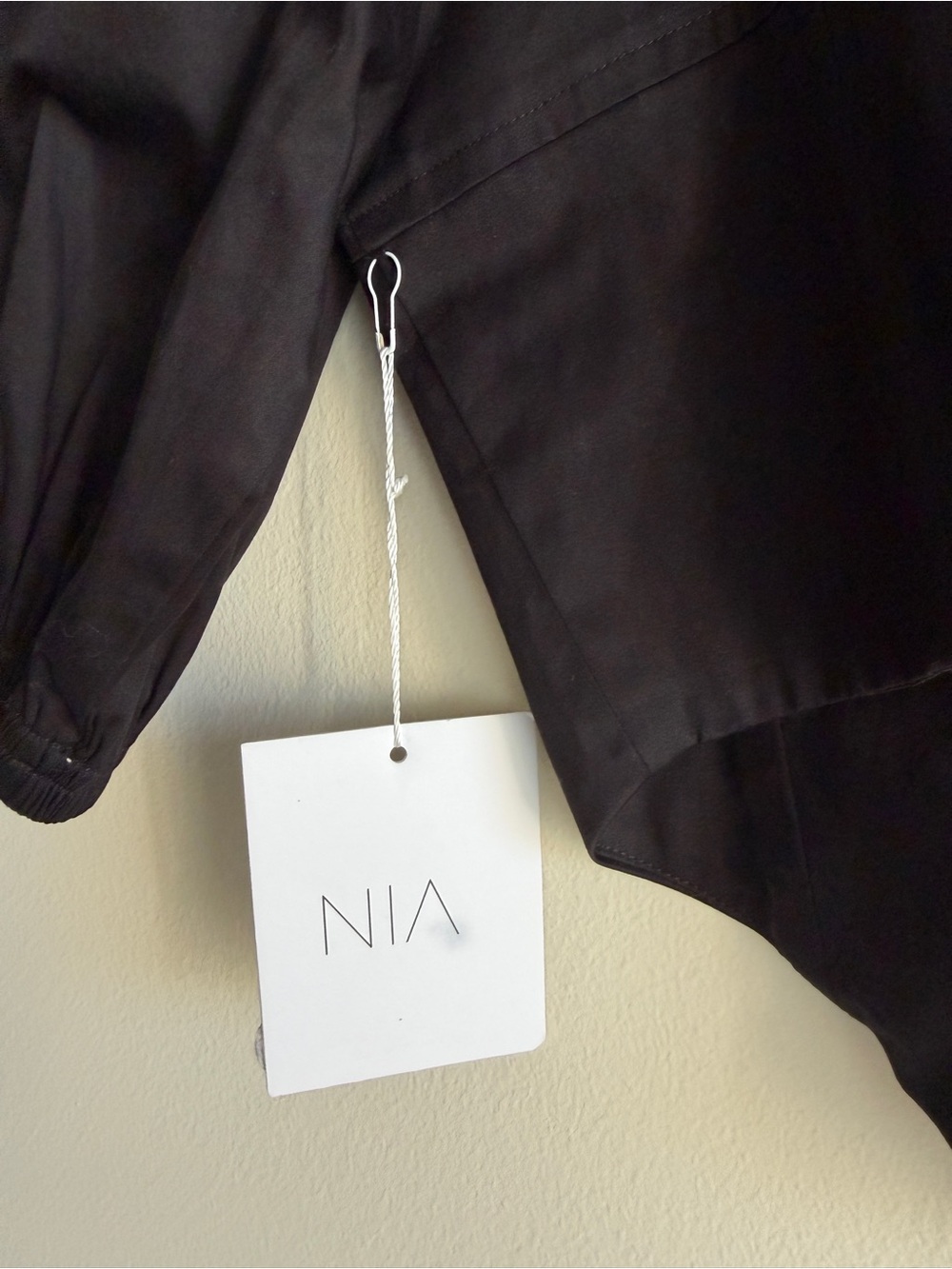 NWT NIA Seine Corset Top Black Puff Sleeve Square Neck Blouse Size S - Picture 7 of 14